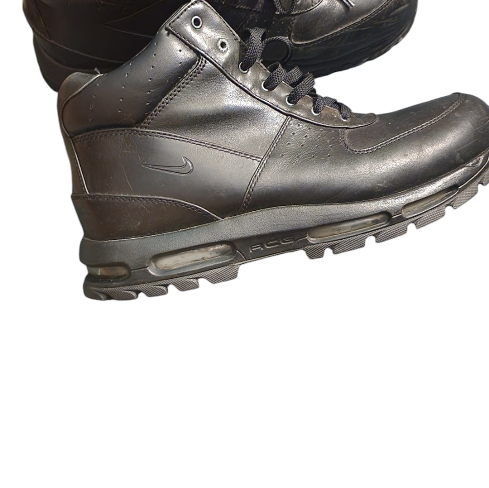 Nike Triple Black Air Max ACG Goadme Leather Shoe-Boots - Size 14 - Picture 6 of 8